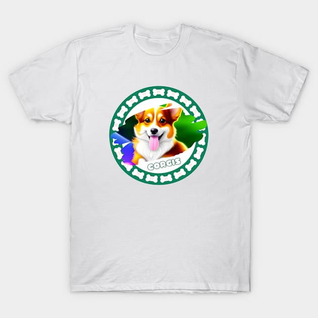 Cute Corgis T-Shirt by Sanarnos